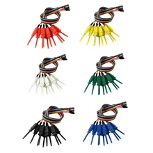 6 шт Подключите чип шпильки 10-контактный Тесты крюк клипса для логического анализатора-Ассорти Цвет