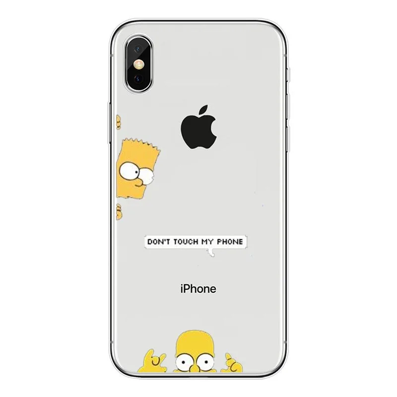 Мягкий чехол LISHE The Simpson из ТПУ для iPhone 11Pro 5 5S SE 6 6S XS Max 7 8 Plus XR, Забавный прозрачный чехол высокого качества - Color: TPU