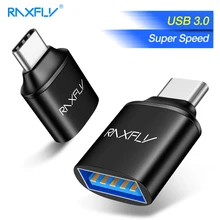 USB raxfly type C адаптер типа OTG-c 3,0 Мужской к USB 3,0 Женский конвертер для One plus 6 5 5T Xiaomi Mi 8 Синхронизация Зарядное устройство USB C OTG