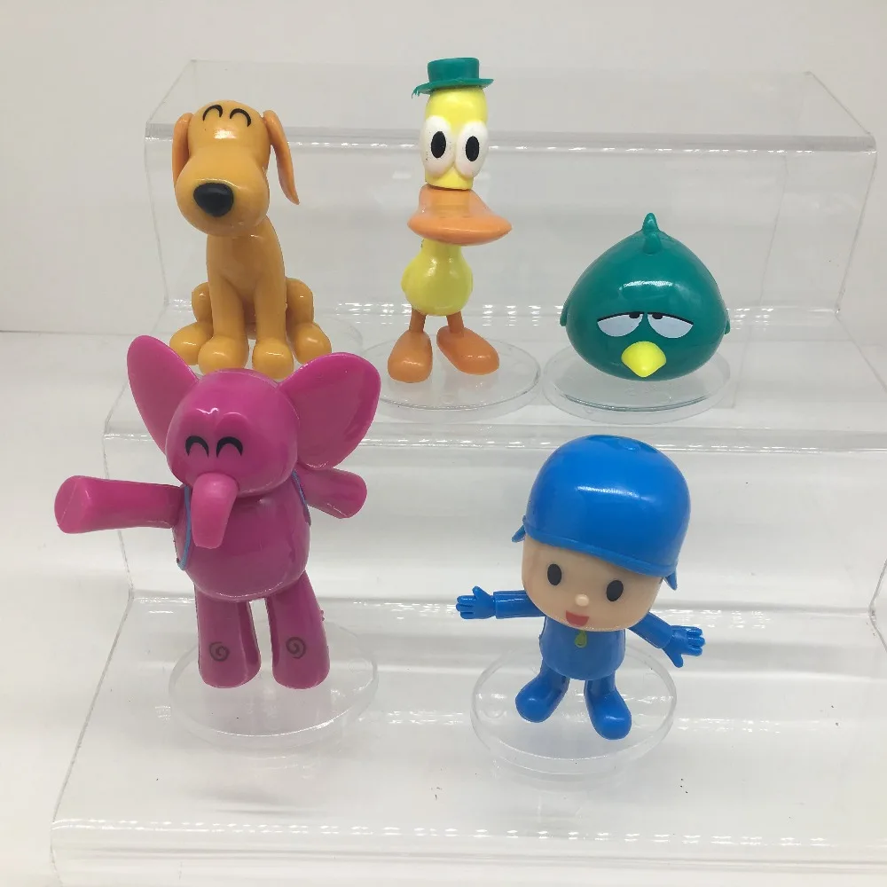 

5pcs/lot Pocoyo Zinkia Elephant Duck Bird Dog Action Figures Toy