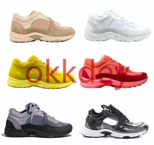 

designer shoes luxury fashion black suede calfskin low lace up sneaker patent pvc runners trainers elegant casual 35-45