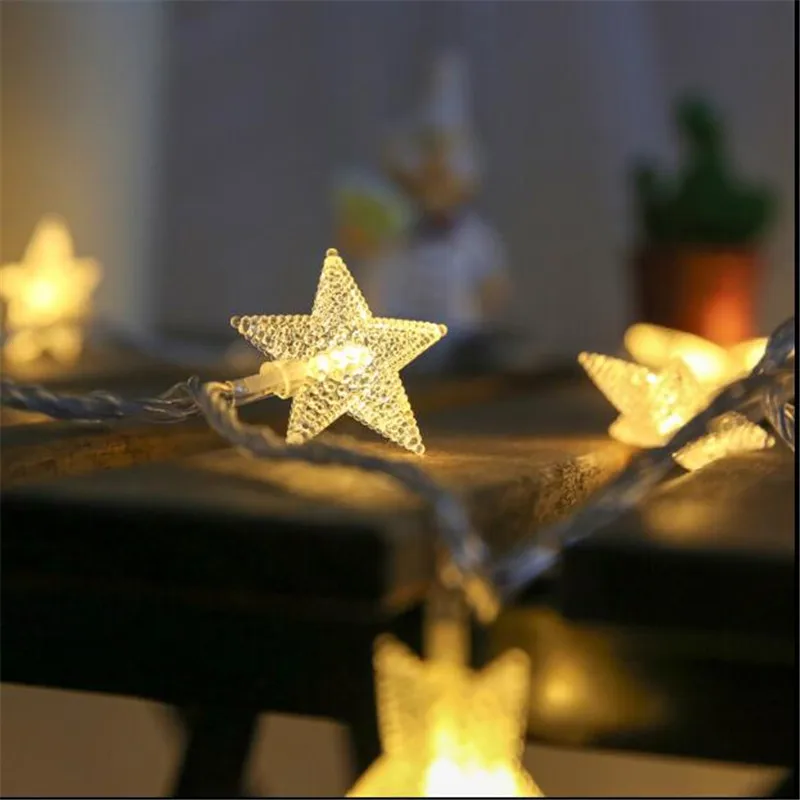 

AC220V 5M 28 LED Star string fairy lights christmas tree decorations for home outdoor wedding decoration luces de navidad