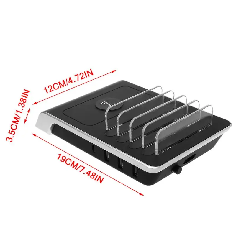 Usb type C мобильных телефонов, планшетов несколько Организатор устройств настольная подставка адаптер питания Беспроводное зарядное устройство для iPhone samsung sony
