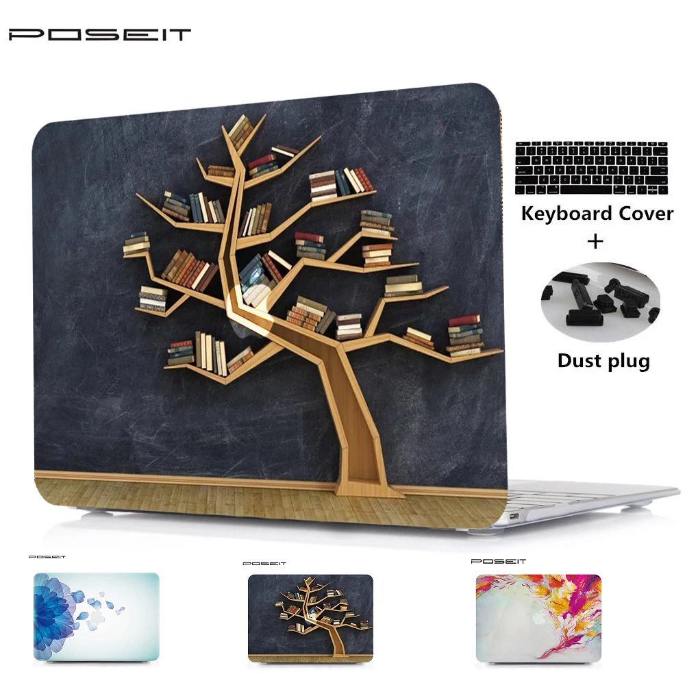 

POSEIT For Apple Macbook Air 11 13 Plastic Hard Case Cover for Macbook Pro Retina 12 13 15 Laptop Shell+Keyboard Cover+Dust Plug