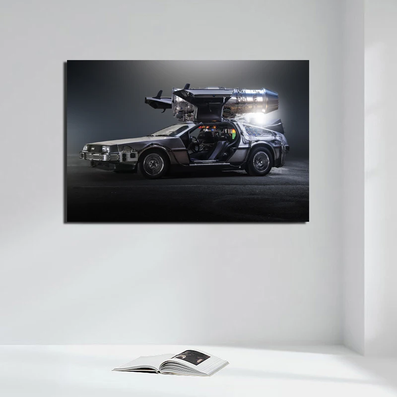 

Back To The Future Car Wallpaper Poster Canvas Painting Posters Prints Wall Art Painting Decorative Pictures Modern Home Decor