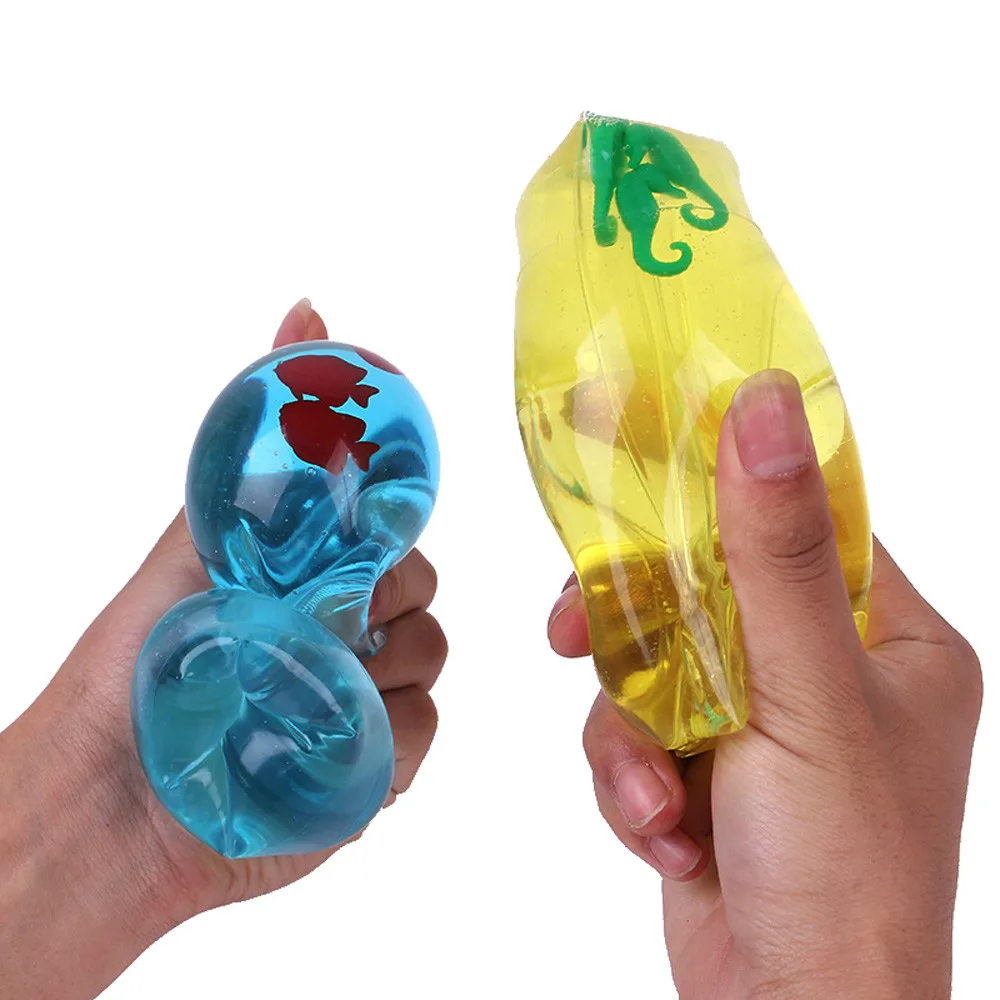 MUQGEW 2017 New Squishy Squeeze Novelty Toy Stress Stretch Soft Fish