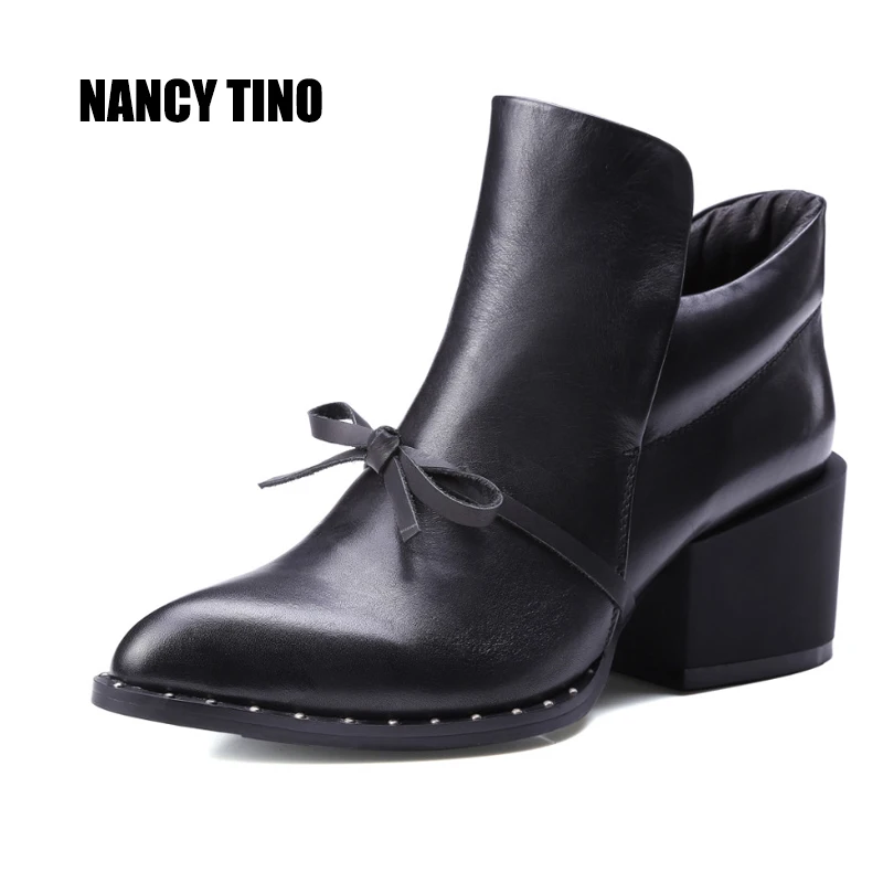 NANCY TINO 2017 Новая женская обувь Демисезонные ботильоны для Для женщин из