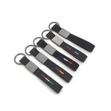 Мужской и женский кожаный брелок, трехцветный металлический автомобильный брелок, персонализированная Пряжка для ключей для BMW Audi Volvo KIA Niassan