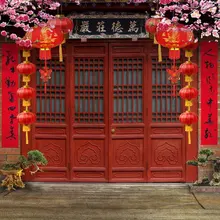 5x7ft китайские традиционные красные двери фотографии фоны реквизит для фотостудии фон