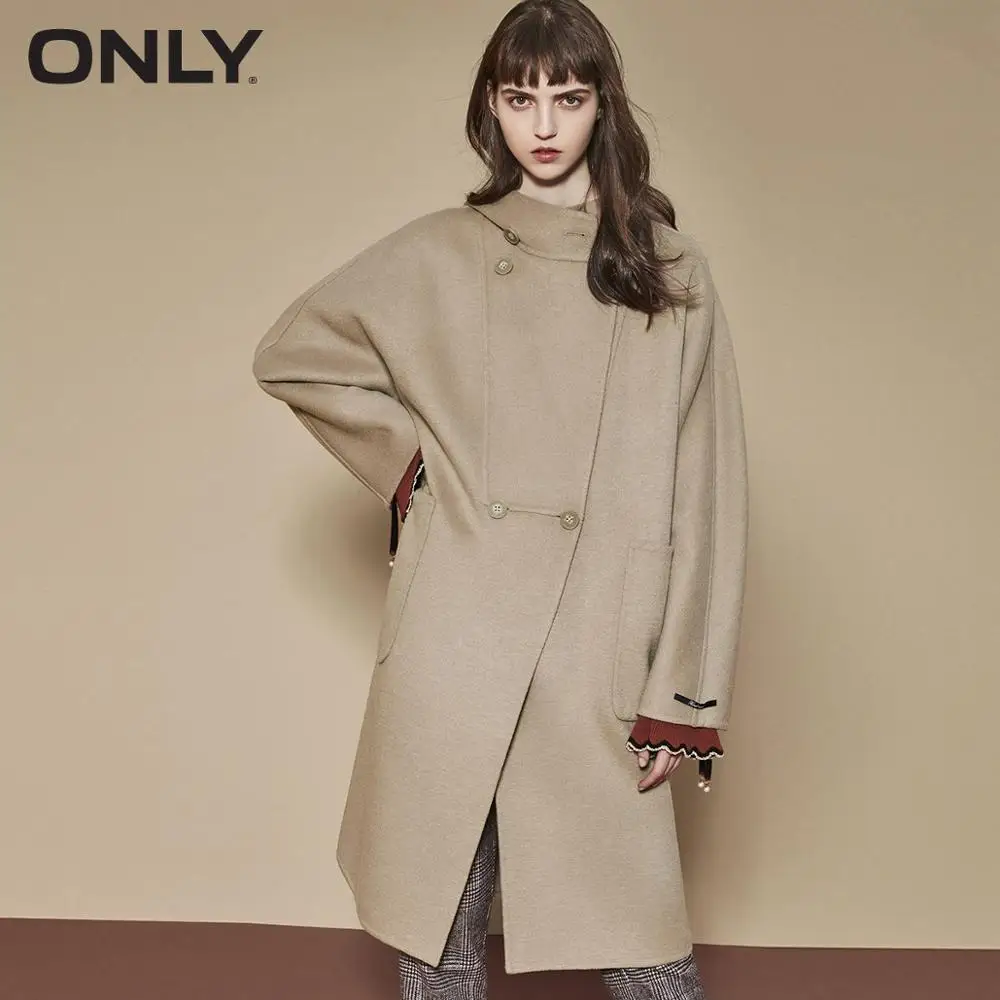 Только женское зимнее новое длинное шерстяное пальто с капюшоном ручной работы с большим карманом | 11834S520