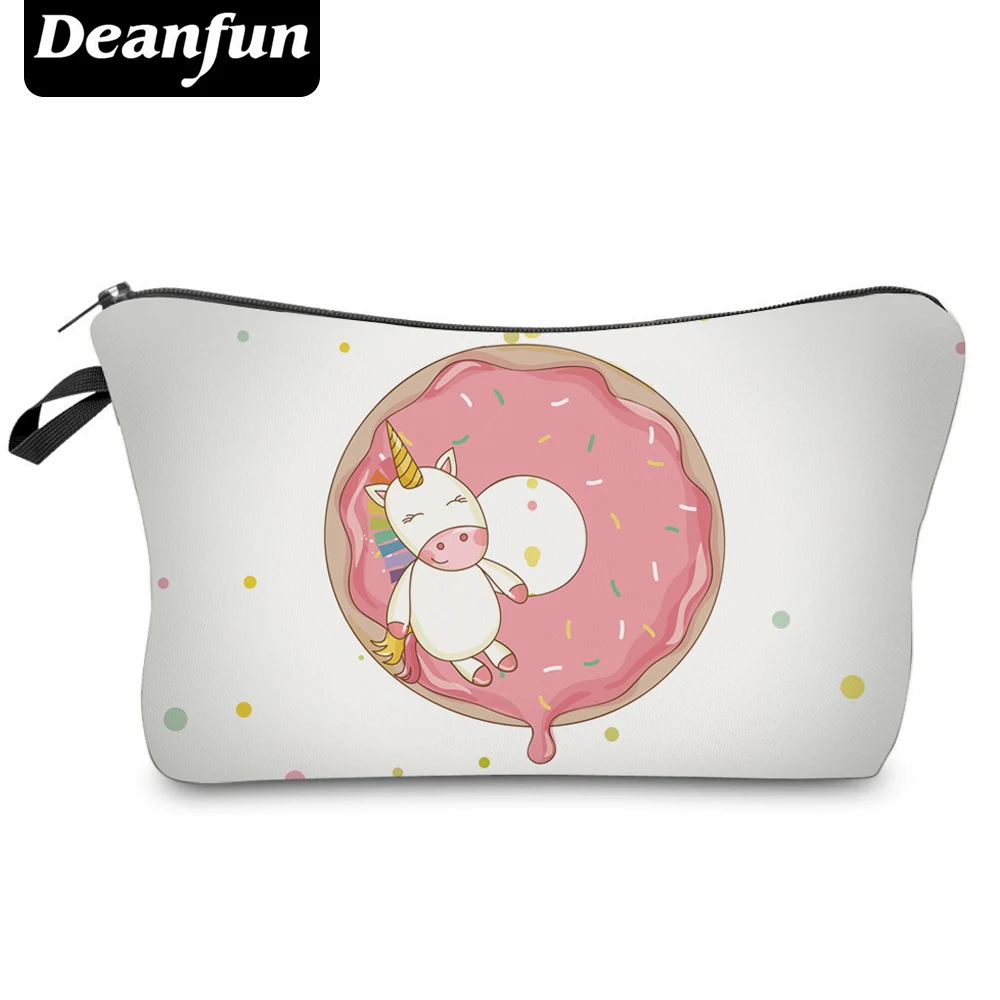 Deanfun الأزياء العلامة التجارية يونيكورن التجميل أكياس جديد أزياء 3D المطبوعة النساء السفر حقيبة مستحضرات تجميل H91