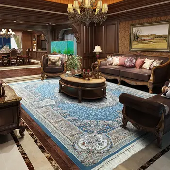 

Iran Imported Persian Carpet Living Room Upscale Villa Carpet Bedroom Sofa Coffee Table Rug American Classical Acrylic Floor Mat
