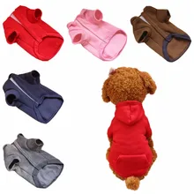 2018 New Pet blank pocket hooded sweater Pet Puppy Clothes Dog Coat Hat Clothing Dog Jacket Winter