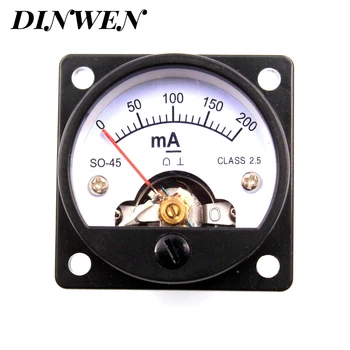 

2PCS 45mm DC200mA Round Moving Coil Panel Meter Ammeter for Vintage 2A3 300B 6550 211 KT88 845 Tube Amplifier DIY
