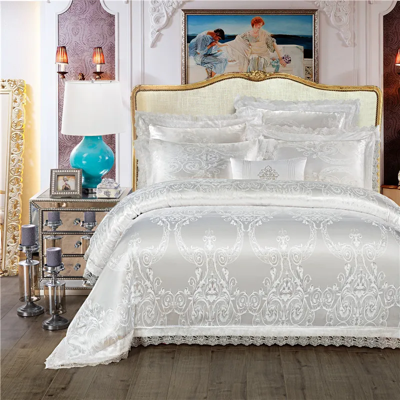 Buy King Queen size White Red Luxury Wedding Bedding
