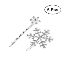 6 шт. заколки-снежинки Кристалл нежные Стразы блестящие аксессуары для волос шпильки, брошь для дам