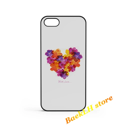 Art Love Flowers fashion case cover for iphone 4 4S 5C 5 5S SE 6 6S plus 6s 7 Plus #QA42 |