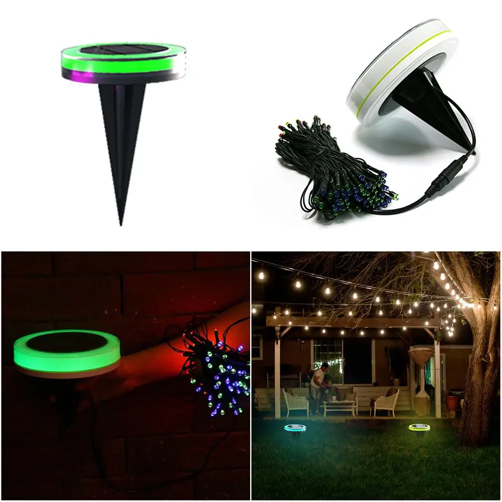 

10M 100LEDs Solar LED String Lights Lawn Lights Dual Using Outdoor Waterproof LED Garden Light Holiday Colorful String Lights