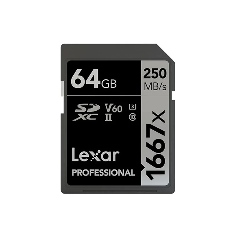 Новое поступление! 256 МБ/с. Lexar PROFESSIONAL 64 GB 128 GB 256 GB SDHC SDXC U3 карты C10 1667X карты памяти SD для 3D 4 K видео Камера