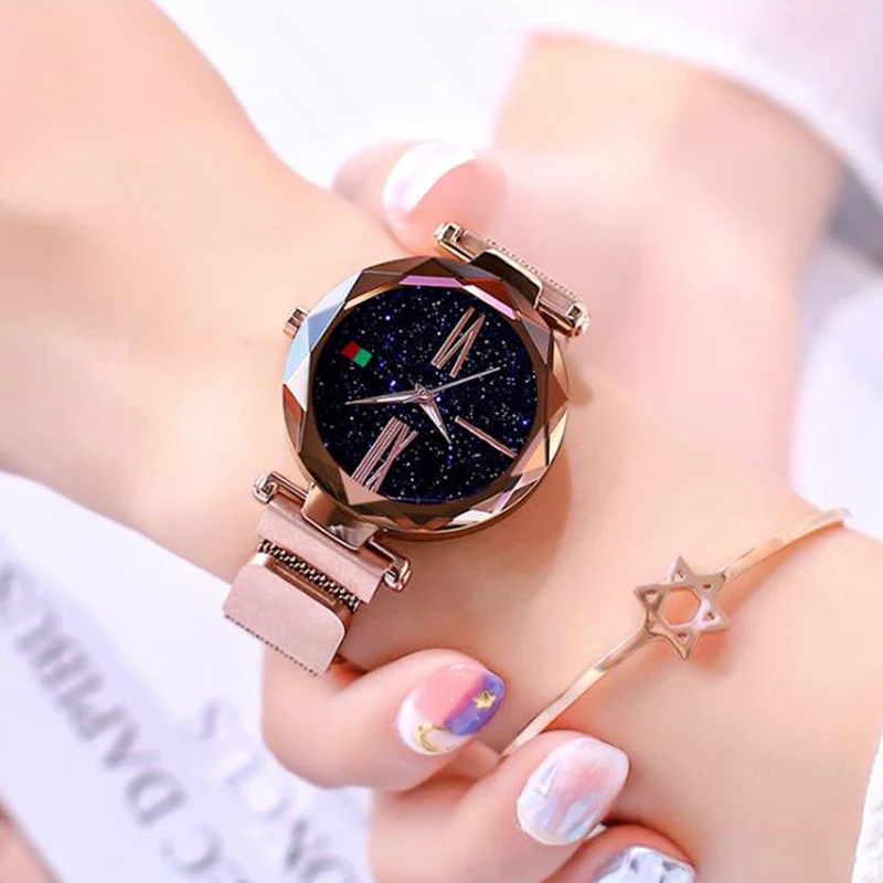 

2018 Crystal Watch Women Luxury Brand lady Dress Watch Fashion Rose Gold Quartz Watches Female Stainless Steel Wristwatches