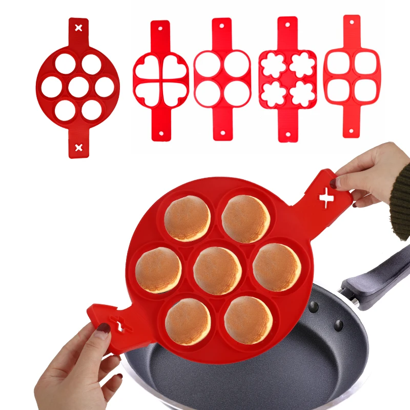 

Pancake Maker Nonstick Cooking Tool Egg Ring Maker Pancakes Cheese Egg Cooker Pan Flip Eggs Mold Kitchen Baking Flip Cooker