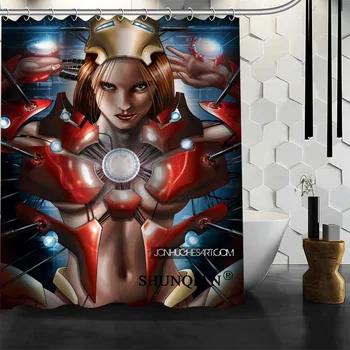 

Best Nice Custom Iron Man Shower Curtain Bath Curtain Waterproof Fabric Bathroom Curtain MORE SIZE A6.1-56