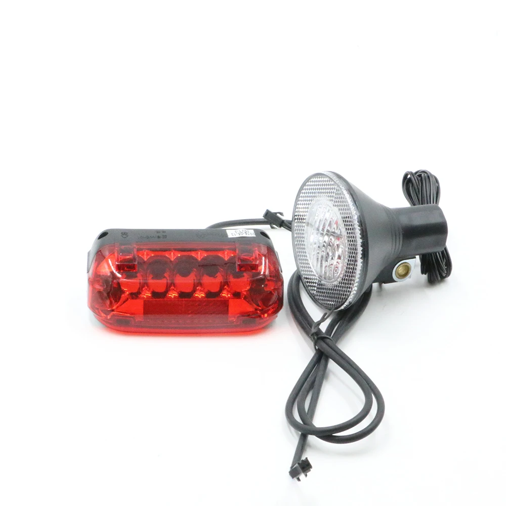 Excellent Motorcycle Electric Bicycle LED Light Headlight + Taillight Safety Warning Red LED Back Lamp 36V Ebike electric Bike Light 1