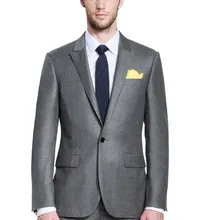 HCF воздушным транспортом Для Мужчин's цельнокроеное платье(кнопка-1 шт., заостренный лацкан Slim Fit Бизнес вечерние с новейший дизайн Сверкающее серебро серые мужские костюмы, куртки