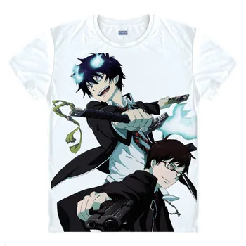 

Blue Exorcist T-Shirts Multi-style Short Sleeve Shirts Ao no Ekusoshisuto Rin Okumura Yukio Kazue Kato Cosplay Shirt