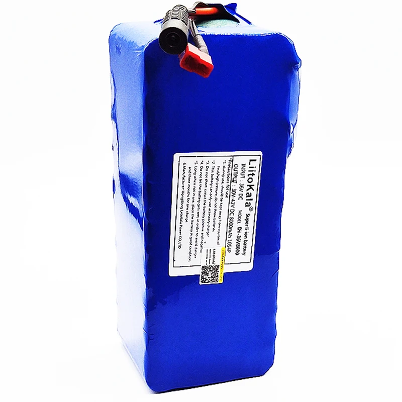 LiitoKala 36v8ah Электрический велосипед литий-ионный аккумулятор 18650 V 8000 mAh 10S4P 42 bms большая емкость батареи 500 W