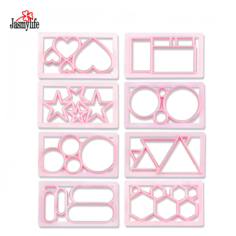 

Polygon Cookie Cutter Plastic Biscuit Mold Fondant Cookie Mold DIY Cake Decorating Tools Baking Cake Decor Cutting Dies Mold