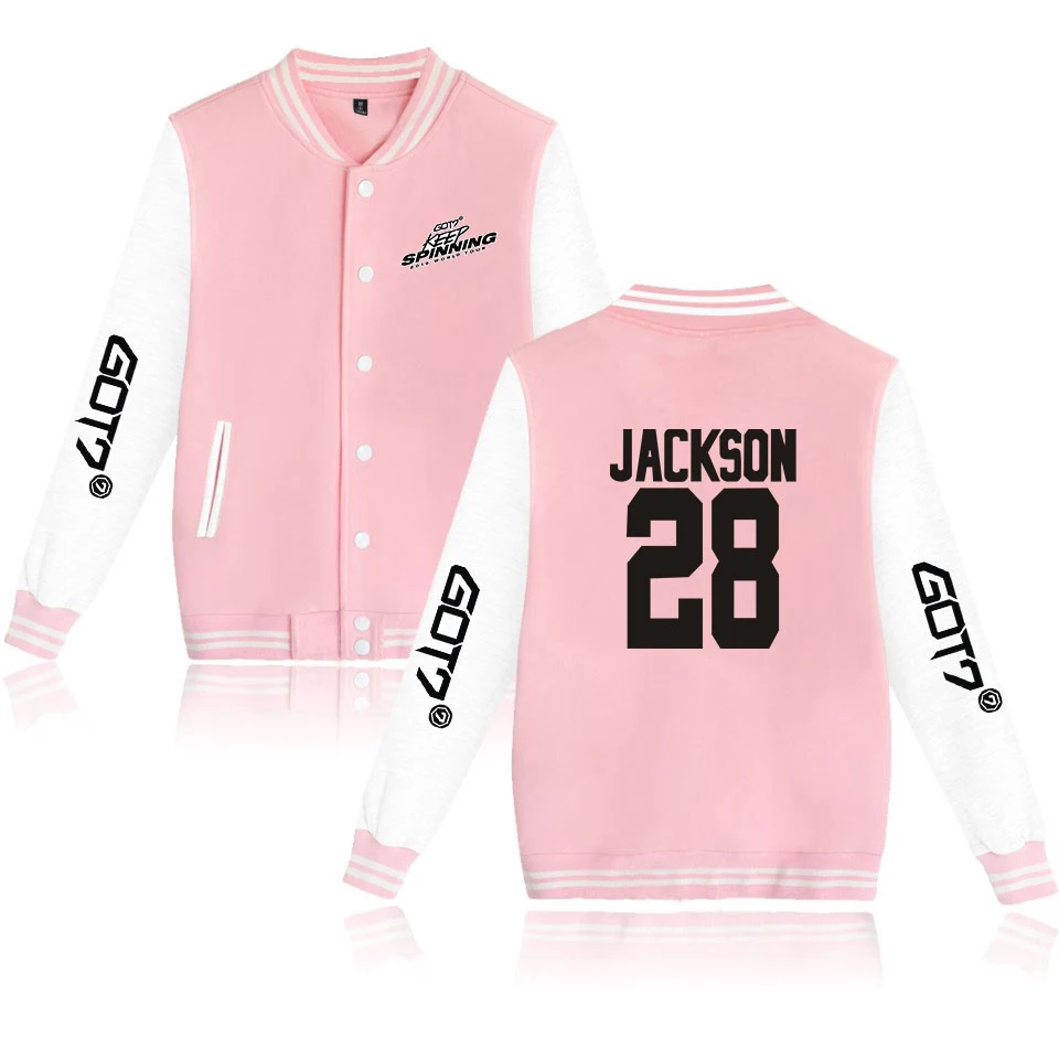 GOT7 принт Новая мода уличная Мужская/Женская бейсбольная куртка Повседневная Удобная Высококачественная свободная Солнцезащитная Толстовка Куртка XXS-4XL