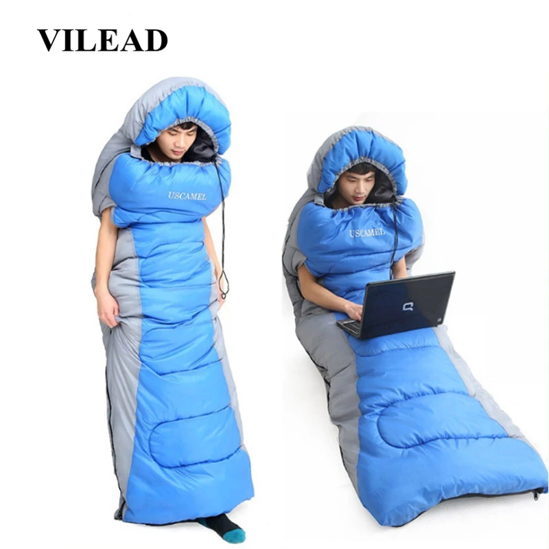 

VILEAD Envelope type Hand unbound Sleeping Bag Ultralight Portable Waterproof Hiking Camping Stuff Adult Quilt Bed Lightweight