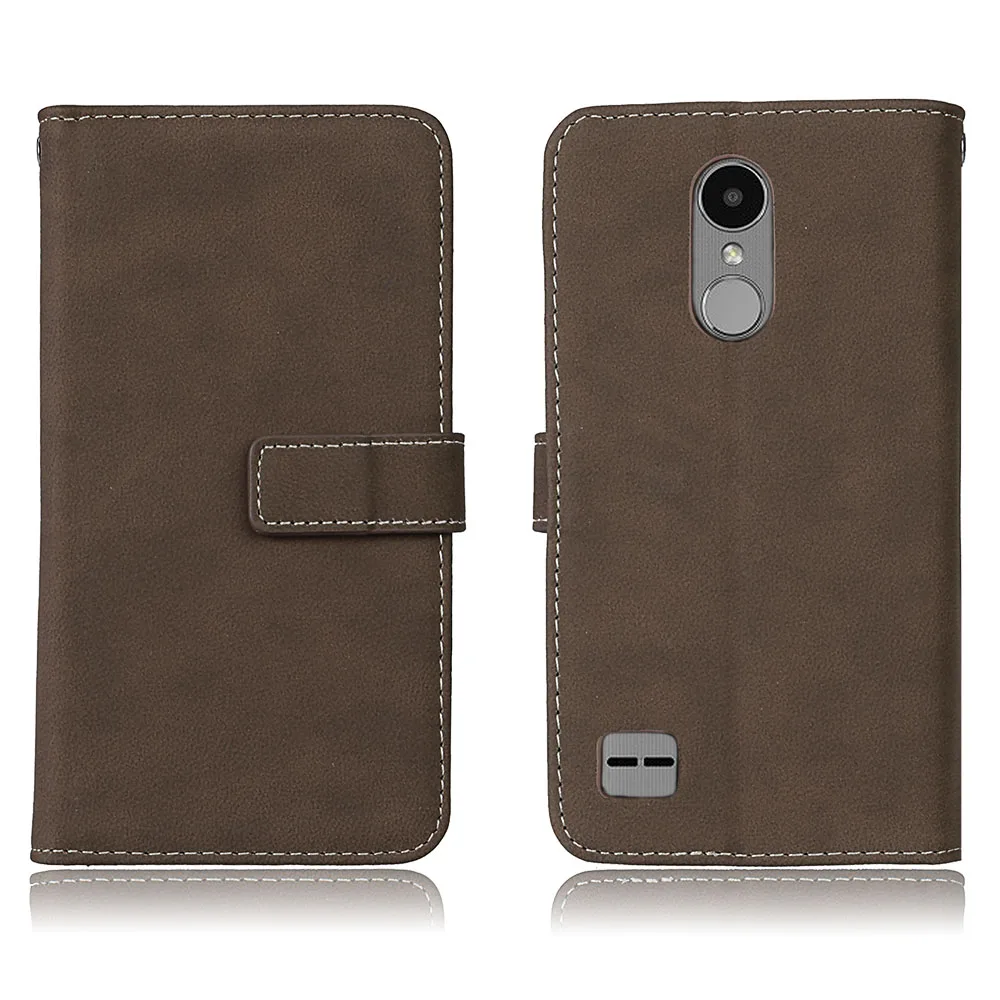 Brown Роскошный чехол для LG K10, флип-кошелек, кожаный чехол, чехол для LG K10 для LG LV5, чехол для телефона для LG K10 M250N X400 K 10 - Цвет: Brown