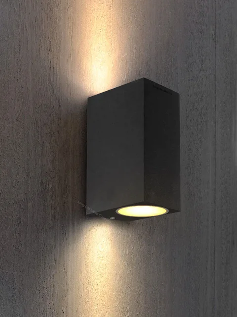 

Modern LED Wall Lamp Up And Down Rectangular Outdoor Wall Light GU10 Bulb Stainless Steel Wall Lamp Garden lighting CWL0029