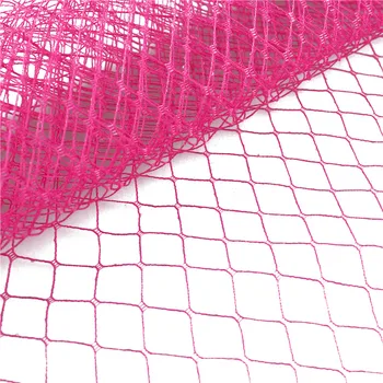 

Hot pink dots veils 25 CM width make for wedding fascinators mesh DIY Hair accessories hat netting fabric material 5 yard/lot