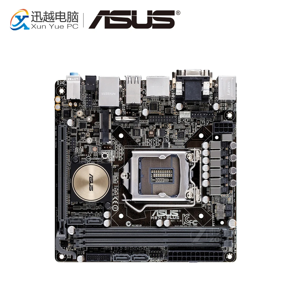 

Asus H97I-PLUS Desktop Motherboard H97 Socket LGA 1150 For Core i3 i5 i7 DDR3 16GB SATA3 USB3.0 Mini-ITX Original Used Mainboard