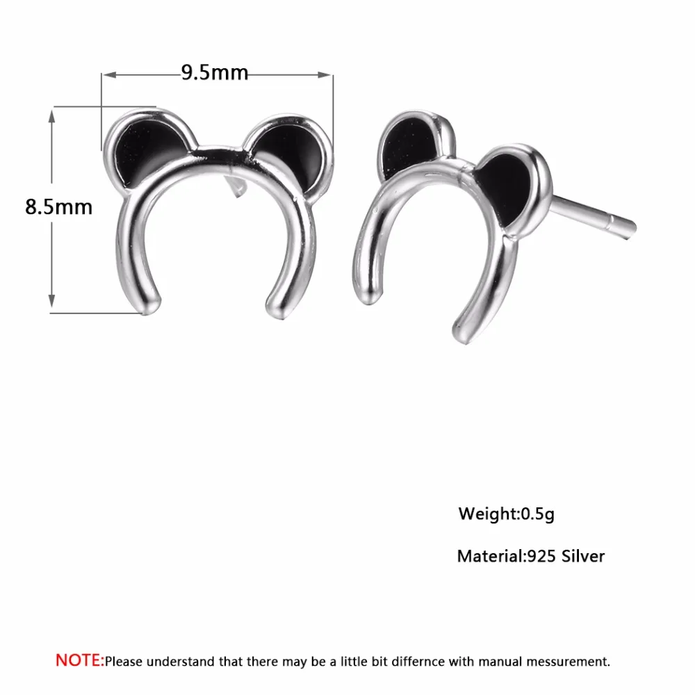 QIAMNI-925-Sterling-Silver-Black-Crystal-Lovely-Cat-Ear-Stud-Earrings-for-Women-Girl-Pendientes-Accessories
