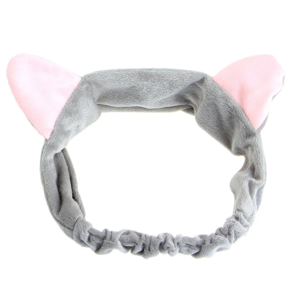 Korean Style Women Girls Grail Cute Cat Ears Headband Hair Head Band Headdress Party Gifts Wash Face Helper Headband