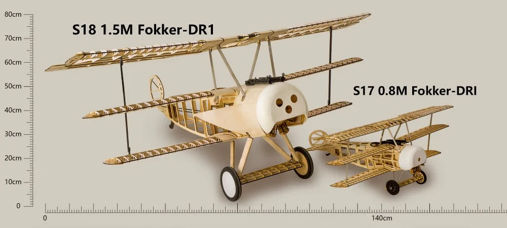 Balsawood модель самолета лазерная резка электрическая мощность Fokker DRI 1540 мм размах крыльев строительный комплект деревянная модель/деревянный самолет