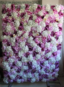 

10pcs/lot Artificial silk hydrangea rose peony flower wall wedding backdrop decoration flower runner wedding decoration TONGFENG