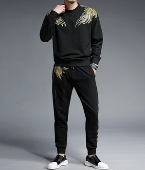 

Winter Design custom Track suits tracksuit jacket pants men clothing set 2019 new