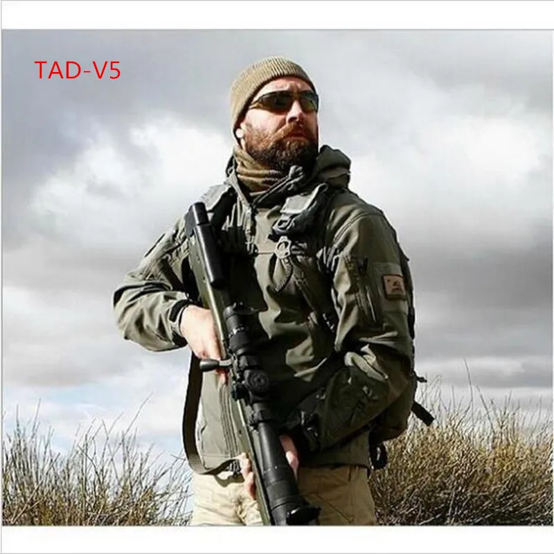  2018 High quality Lurker Shark skin Soft Shell TAD V 5.0 Military Tactical Jackets Men Waterproof W