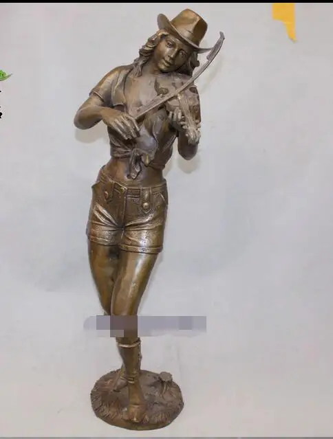 

European statues copper statue violin beautiful crafts ornaments