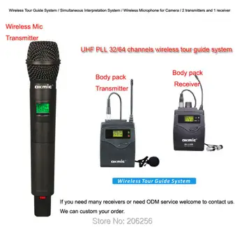 

Wireless Tour Guide System / Simultaneous Interpretation System / Wireless Microphone for Camera / 2 transmitters and 1 receiver