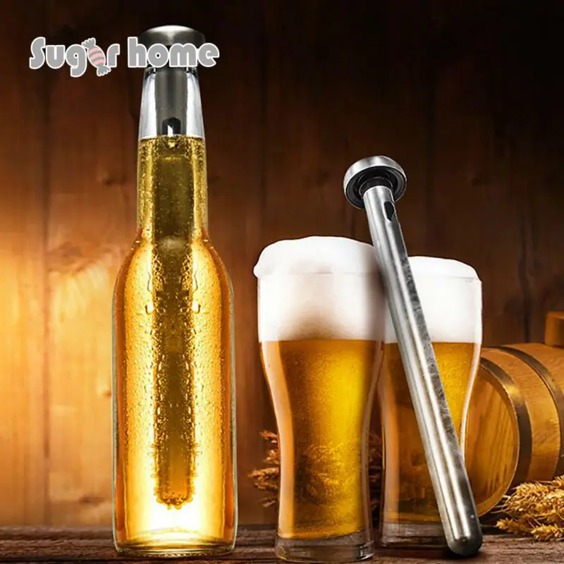 

High Quality 304#Stainless Steel Beer Cooling Stick Wine Chiller Beverage Frozen Stick Ice Cooler Useful Durable Barware