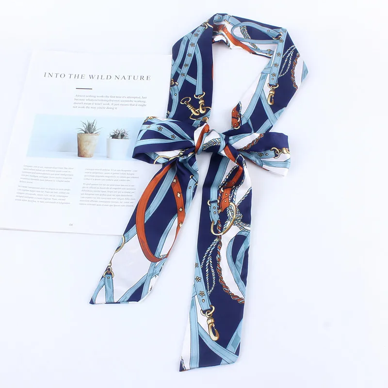 Модные женские тканевые ремни с широкой талией, Дамский обтягивающий шелковый шарф под леопарда, Узелок, веревка для платьев ceinture femme - Цвет: blue