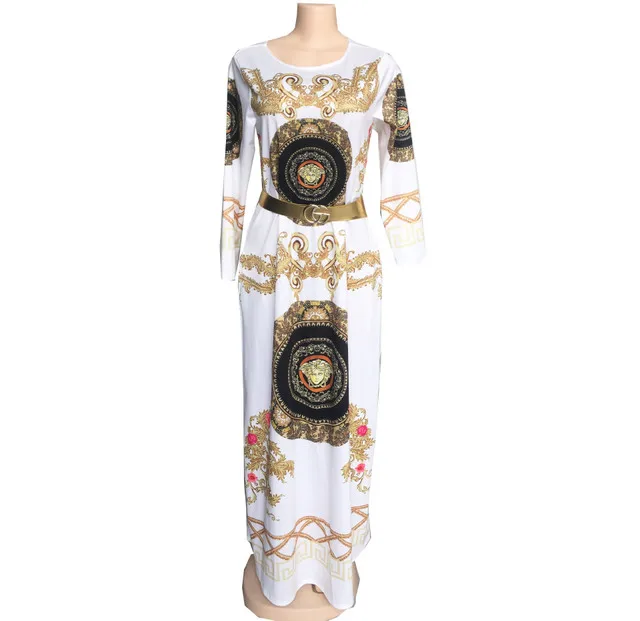 2019 New African Dresses for Women Traditional Dashiki Print Patterns Bazin Riche Fashion Long Robe African Clothing Oversize