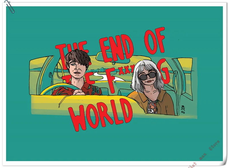 The End of the F* ing World Плакат, четкое изображение, наклейки на стену, украшение дома, высокое качество, печать, белая бумага с покрытием, домашнее искусство