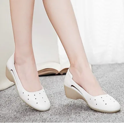 

White sandals Women Summer Nurse shoes Doctor shoes Ventilation 33-41